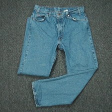 VINTAGE Levis Jeans Mens 33x30 Blue 505 Orange Tab Straight 5 Pocket 90s Y2K picture