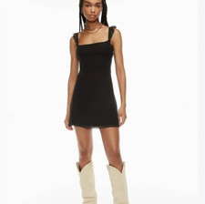 Aritzia Wilfred New Black Fete Dress size 4 picture