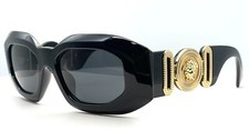 Versace VE4424U GB1/87 Black-Gold/Dark Gray Oversized Women's Sunglasses picture