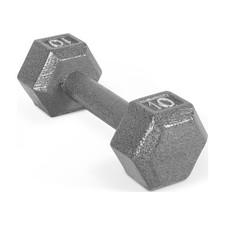 Single 10lb Cast Iron Hex Dumbbell, Barbell Style picture