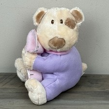 Toys R Us Soft Classics Bear Plush Baby Lovey Small Purple Pastel Vintage 90s picture