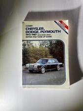 Clymer Chrysler Dodge Plymouth  1972 - 1987 Rear Wheel Drive Repair Tune-up picture