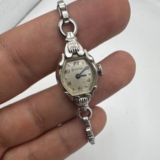 Vintage 1953 Bulova L3 Ladies Cocktail Watch Art Deco Fluted Shield Lug RUNS picture