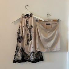 Vintage SS 2005 100% Silk Skirt Set by Roberto Cavalli Size 42 Rare Archive picture