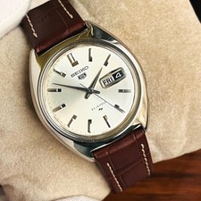 Vintage 1967 Seiko 5 5126-8010 Automatic 23J Silver Dial Day Date Japan picture