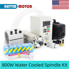 CNC 0.8KW Water Cooled Spindle Motor ER11+1.5KW VFD Inverter+65mm Clamp+80W Pump picture