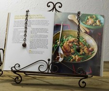 Antique Brown Metal Cookbook Stand picture
