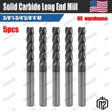 5PCS 4 Flute Solid Carbide 3/8