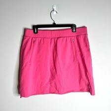 T By Talbots Hot Pink Athleisure Skort Pull On Pockets Yoga Tennis Golf Sz L picture