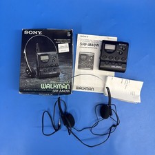 Sony SRF-M40W Walkman AM/FM Stereo Radio w/ Headphones Box Manual Tested picture