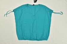 Torrid Women's Size 2 2X Fanfare Green Georgette Dolman Shirring Tie Blouse NWT picture
