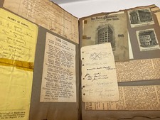 Antique 1864-1952 Brewster Pickens Scrapbook Civil War Letters Wall St WWII NJ picture