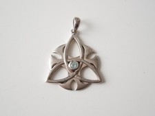 Solvar Pendant Celtic Stone Blue Silver Approved Mark 4.8 G / 3.2 X 2.4 Cm picture
