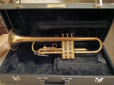 Vintage F.E. Olds & Son Ambassador trumpet pkg (1950) picture