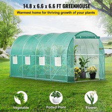 VEVOR Walk-in Tunnel Greenhouse, 15 X 7 X 7 Ft Portable Plant House W Galvanized picture