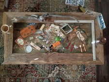 Grampa's Junk Drawer Jewelry Tools Marbles  Knife Marbles Vtg Car Parts Antiques picture
