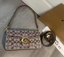 Tabby Shoulder Bag 26 Crystal Signature Jacquard (Beige) CDZ34 picture