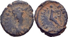 ROMAN EMPIRE Follis Aelia Flacilla, 379-386 Original Coin #JAN108 picture