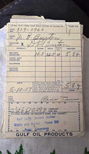1957 Gulf Oil Gas Receipts Lot of 70 Tennessee Kentucky Vintage Petroliana picture