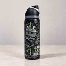 Owala Midnight Manor 32oz FreeSip Glow Halloween Spooky Black Water Bottle NEW picture