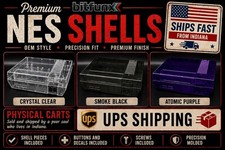 Premium Bitfunx NES Shell Replacement — Clear / Clear Purple / Clear Black picture