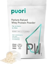 Puori PW1 Whey Protein Powder Bourbon Vanilla Grass-Fed Muscle Recovery 30 Serv. picture