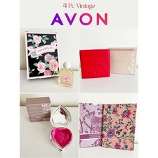 AVON Vintage 1980s Gift Set Bundle NIB | Trinket Box Mirror Perfume Address Book picture