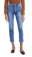PAIGE Women s Cindy Vintage HIGH Rise Exposed BUTTONFLY Straight Leg Jean, 24 picture