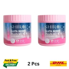 2x Shiroi Gluta Berry Plus Vit C body cream nourishes skin whitens stretch marks picture