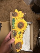 Size 12M- Nike Air Force 1 Low LX Sunflower Yellow/Brown Floral, DS OG ALL picture