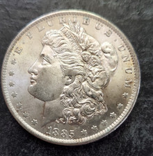 1885-O MORGAN DOLLAR AU–UNC  $1 SILVER COIN #219 picture