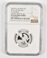 2012-S PF70 El Yunque Silver Quarter US Mint Limited Edition Set NGC picture