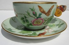 RARE 1869 Minton Large Breakfast Teacup Saucer Butterfly Handle Aesthetic G271 picture