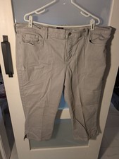 Nydj Womens Crop Pants In Gray Size 20W Comfortable Stretch Denim Classic  11-20 picture