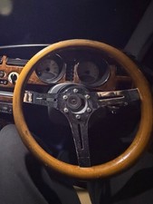 Excellent Vintage Wood Steering Wheel Distressed picture