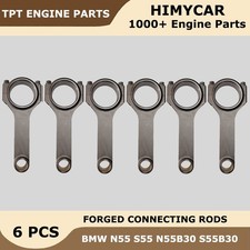 Forged 4340 H-Beam Rods for BMW N55B30 S55B30 3.0L 335i 435i M2 Set of 6 picture