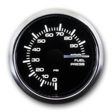 MGS 52mm Electrical Fuel Pressure Gauge PSI White & Amber LED Electrical Sensor picture