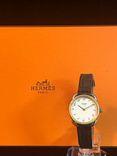 Vintage HERMES Arceau 25mm Quartz Watch Swiss Leather Strap Box New Battery picture