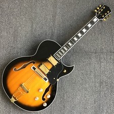 Hollow Body Electric Guitar Byrdland Style sunburst Jazz Guitar 23.4 gold picture