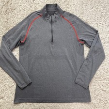 Lululemon Metal Vent Tech Pullover Mens Large Gray 1/4 Zip Performance Stretch picture