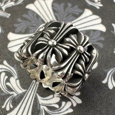 Chrome Hearts Vintage Silver Cemetery Multi Cross Motif Ring Size 10 US picture