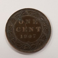1907-H 1c Canada Large Cent - Semi Key Date - SKU-Q4596 picture