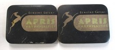2 VINTAGE GENUINE LATEX APRIS PROPHYLACTIC TIN picture