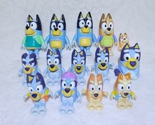 Bluey and Friends Action Figures Bluey Bingo Jean-Luc Lot of 14Moose Toys 1-2-3