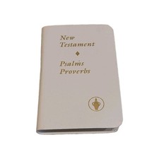 Gideons White New Testament Psalms Proverbs Pocket Bible  picture