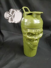 JNX Sports The Curse Skull Protein Shaker Bottle 24oz Army Green NEW picture