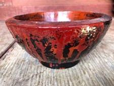 Zelkova Bowl Vintage Lacquerware Folk Art Antique 20cm Diameter 9.8cm Tall picture