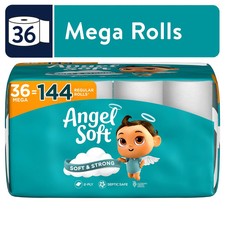 Angel Soft 2-Ply Toilet Paper, 36 Mega Rolls Soft Strong Flushable ing picture