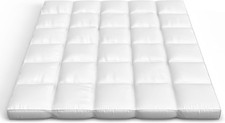 Down Mattress Topper - King 4-Inch Duck and Goose Feather Bed with Cotton picture