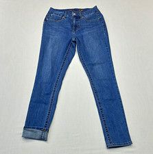Seven7 Women's High Rise Skinny Jeans Blue Medium Wash Stretch 5-Pocket 6 picture